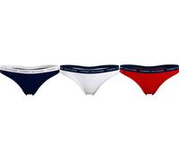 Tommy Hilfiger pour femme. UW0UW02829 Lot de 3 tongs UW0UW02829 blanc, noir, rouge (M), Homewear, Multicolore, Coton, Le coton biologique, D