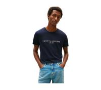 Tommy Hilfiger T-Shirt Manches Courtes Homme Core Tommy Logo Col Ras-du-Cou, Bleu (Sky Captain), S