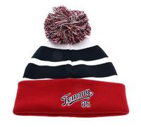 Tommy Hilfiger Tommy Logo 85 Beanie AU0AU01649 Bonnet en Tricot, Bleu (Space Blue Colorblock), L-XL Mixte Enfant