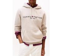 Tommy Hilfiger Tommy Logo Hoody Heathered Pebble Taille: M | Sweatshirts à capuche Outlet | Homme