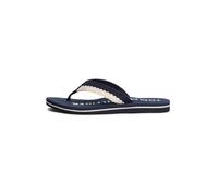 TOMMY HILFIGER Tongs bleu foncé / blanc, Taille 39
