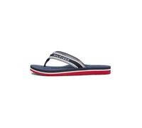 TOMMY HILFIGER Tongs bleu marine / blanc, Taille 39