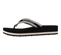 Tommy Hilfiger Tongs d'été pour femme Th Flag Print FW0FW09195, noir (noir), pointure 39,5