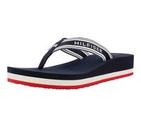 Tommy Hilfiger - Tongs compensées signature à bride Webbing - Femme - Chaussures - Bleu - Taille: 38 EU