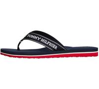 Tommy Hilfiger Tongs Femme Sporty Mid Wedge Summer Sandal avec Logo, Bleu (Space Blue), 40