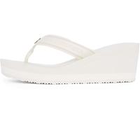 Tommy Hilfiger Tongs Femme Stripes avec Talon Compensé, Ivoire (Ivory), 40