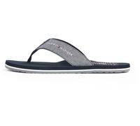 Tommy Hilfiger Tongs Homme Chambray avec du Lin, Bleu (Desert Sky), 43