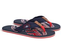 Tommy Hilfiger Essential Beach Sandal Homme Sandales Plage Rouge Marine - Bleu - 44