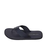 Tommy Hilfiger Tongs Homme Leather Beach Sandal Claquettes, Bleu (Desert Sky), 40 EU