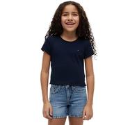 Tommy Hilfiger Top Essential Rib Top SS KG0KG08590 Autres Hauts, Bleu (Dark Night Navy), 7 Ans