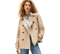 Tommy Hilfiger Trench-Coat Femme Cotton Short Court, Beige (Beige), 44