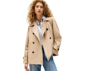 Tommy Hilfiger Trench-Coat Femme Cotton Short Court, Beige (Beige), 44