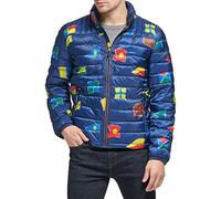 Tommy Hilfiger Ultra Loft Veste matelassée légère et compacte (Standard et Grande Taille) Manteau Alternatif en Duvet, Imprimé Drapeau Bleu Marine, M Homme