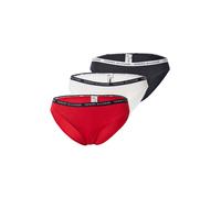Tommy Hilfiger Slip Femme Lot de 3 Sous-Vêtement, Multicolore (Desert Sky/White/Primary Red), S