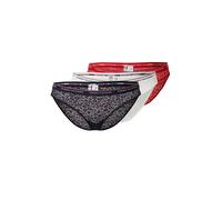 Tommy Hilfiger Slips Bikini Femme Lot de 3 avec Dentelle, Multicolore (Desert Sky/White/Primary Red), L