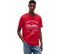 Tommy Hilfiger Unisexe T-Shirt Manches Courtes TH X Cadillac F1 Varsity Graphic Coton, Rouge (Red), L