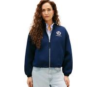 Tommy Hilfiger Varsity Crest Intlck Mdrn Zip-up Ww0ww48732 Sweat-Shirt zippé, Blue (Dark Night Navy), S Femme