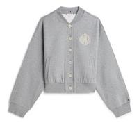 Tommy Hilfiger Varsity Fleece Bomber Med Heather Grey Taille: S | Pulls Outlet | Femme | Gris