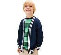 Tommy Hilfiger Varsity Rib V-Neck Cardigan Kb0kb10427 Chandails, Blue (Dark Night Navy), 10 Ans Garçon