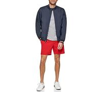 Tommy Hilfiger Veste bomber légère en maille côtelée pour homme, Bleu marine, XXL