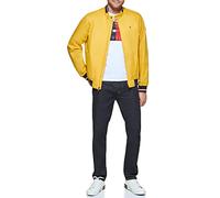Tommy Hilfiger Veste bomber légère en maille côtelée pour homme, Jaune Poly, XXL