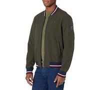 Tommy Hilfiger Lightweight Varsity Rib Knit Bomber Jacket Veste, Olive Soft Shell, XXL Homme