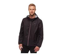 Tommy Hilfiger Veste de pluie légère et imperméable à capuche pour homme, noir, XX-Large