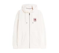 TOMMY HILFIGER Veste de survêtement ivoire / bleu marine / rouge cerise, Taille L