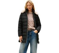 Tommy Hilfiger Veste en Duvet Femme Down Slim avec Fourrure, Noir (Black), M