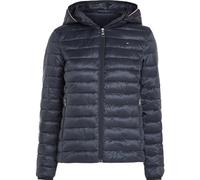 Tommy Hilfiger Veste en duvet Femme Padded Global Stripe Jacket avec Capuche, Bleu (Desert Sky), XXL