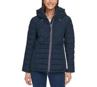 Tommy Hilfiger Veste matelassée à capuche extensible pour femme - Manteau d'hiver pour femme - Vêtement d'extérieur avec poches, bleu, Medium