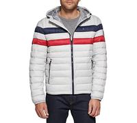 Tommy Hilfiger Veste matelassée à Capuche résistante à l'eau Manteau Alternatif en Duvet, Ice Combo, X-Large Homme