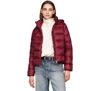 Tommy Hilfiger Veste Matelassée Femme Down Casual Jacket avec Capuche, Rouge (Deep Rouge), M