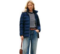 Tommy Hilfiger Veste Matelassée Femme Down Slim avec Fourrure, Bleu (Dark Night Navy), XXXL