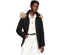 Tommy Hilfiger Veste Matelassée Femme Heritage Down Tyra Jacket With Fur Longue, Noir (Black), M