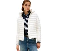 Tommy Hilfiger Veste Matelassée Femme Padded Slim avec Capuche, Blanc (Ivory Silk), XL