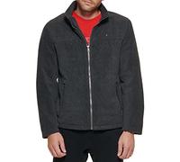 Tommy Hilfiger Veste polaire classique à fermeture éclair frontale pour homme, charbon, Small
