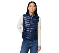 Tommy Hilfiger Veste sans Manches Femme avec Col Mock, Bleu (Dark Night Navy), XL