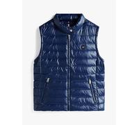 Tommy Hilfiger Veste sans Manches Femme avec Col Mock, Bleu (Dark Night Navy), XXS