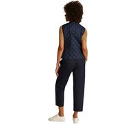 TOMMY HILFIGER Veste sans Manches Femme Down Quilted Collarless Vest Fine, Bleu (Dark Night Navy), L