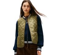 Tommy Hilfiger Veste sans Manches Femme Padded Quilted Matelassée, Vert (Utility Olive), M