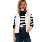 Tommy Hilfiger Veste sans Manches Femme Padded Slim avec Capuche, Blanc (Ivory Silk), XL
