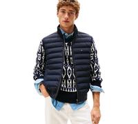 Tommy Hilfiger Veste sans Manches Homme Mix Media Gilet avec Col Montant, Bleu (Desert Sky), M