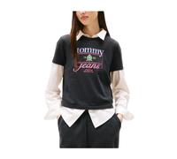 Tommy Hilfiger - Vintage Crest Flag T-shirt - Femme - Tops - Noir - Taille: 36 FR