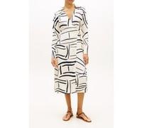 Tommy Hilfiger Vis Twill Midi V-neck Flag Feathers Calico Taille: R34 | Robes Outlet | Femme