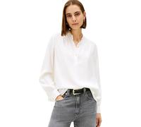 Tommy Hilfiger Vis Twill V-NK Blouse Ww0Ww48178 L/S, White (Ecru), 60 Femme