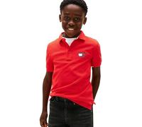 Tommy Hilfiger Wavy Flag Polo Ithica Placket SS Kb0kb10227, Red (Rapid Red), 10 Ans Garçon