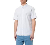 Tommy Hilfiger WCC Flex Poplin STP RF Shirt S/S Mw0Mw29207 Popeline, Blue (Breezy Blue/Optic White), XXL Homme
