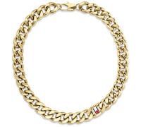 Tommy Hilfiger Jewelry Bracelet et Collier en Chaîne pour Homme en Acier Inoxidable avec le Drapeau Iconique de