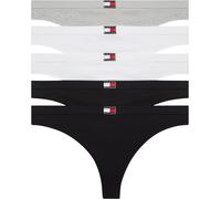 Tommy Hilfiger Women 5 Pack Thong Grey (Grey/White/White/Black/Black) L